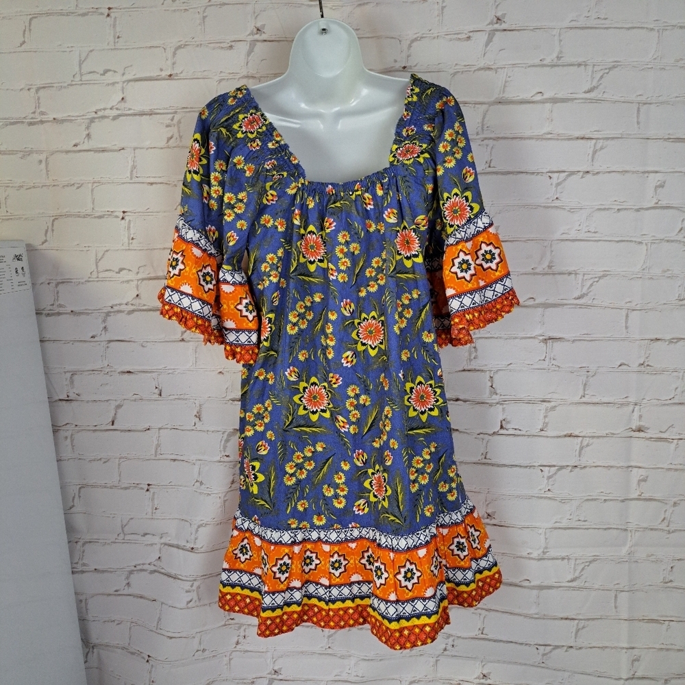 Joie Chloris‎ Sun Dress Floral in Baja Blue - Picture 5 of 10